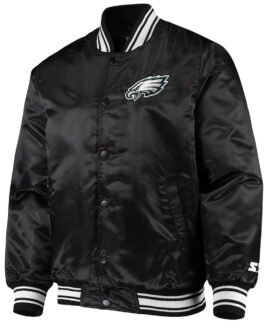 Philadelphia Eagles Locker Room Black Satin Jacket