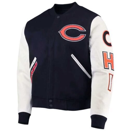 Chicago Bears Logo Letterman Jacket - Image 6