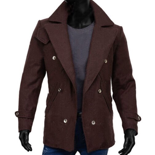 Loki Season 2 Tom Hiddleston Brown Wool Peacoat