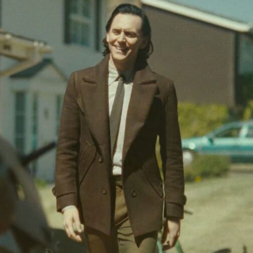 Loki Season 2 Tom Hiddleston Brown Wool Peacoat - Image 22
