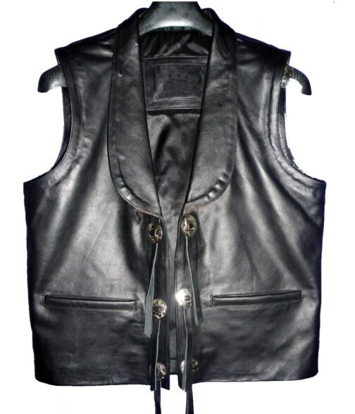 Lorne Greene Bonanza Leather Vest - Image 5