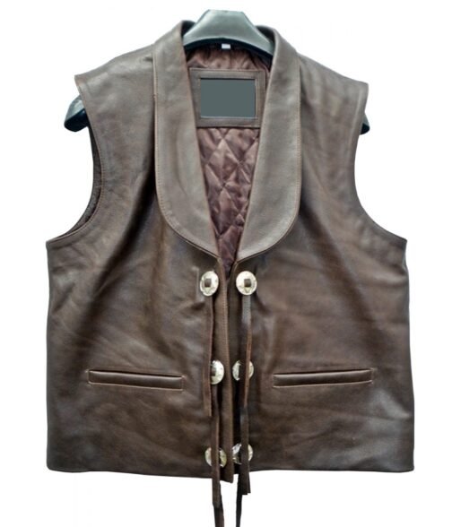 Lorne Greene Bonanza Leather Vest - Image 3