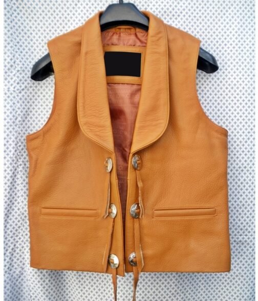 Lorne Greene Bonanza Leather Vest - Image 10