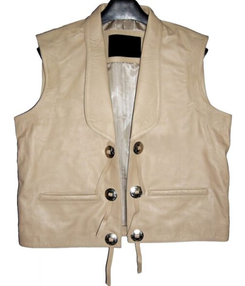 Lorne Greene Bonanza Leather Vest - Image 4
