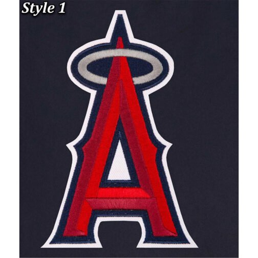 Los Angeles Angels Varsity Navy Blue Wool Jacket - Image 4