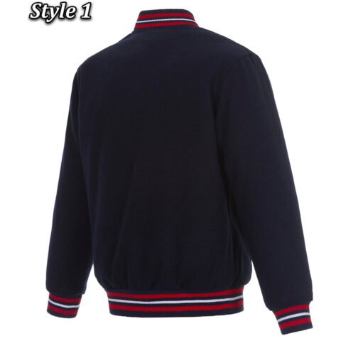Los Angeles Angels Varsity Navy Blue Wool Jacket - Image 3