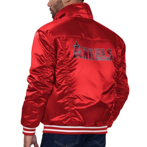 Los Angeles Angels Red Silver Tab Trucker Jacket - Image 2