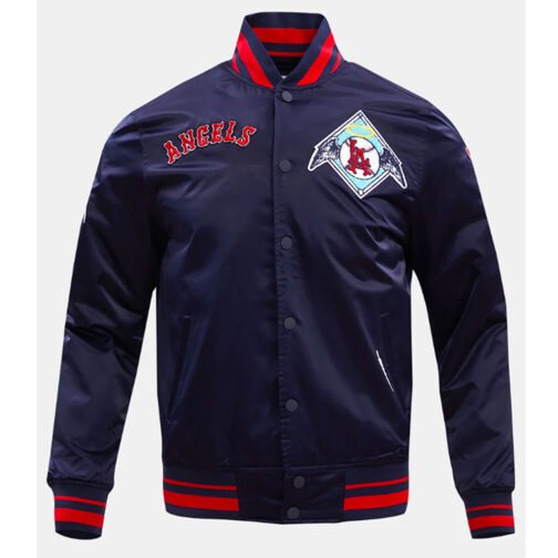 LA Angels Retro Classic Rib Jacket - Image 2