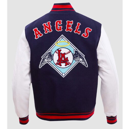 Los Angeles Angels Retro Classic Rib Varsity Jacket - Image 4