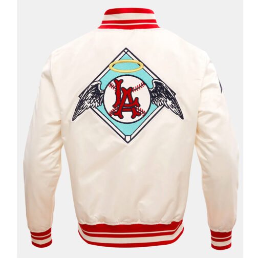 LA Angels Retro Classic Rib Jacket - Image 3