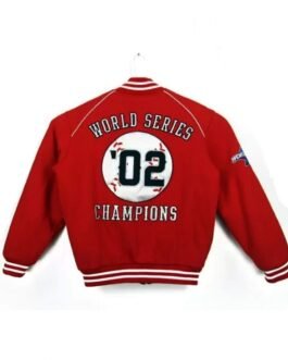 Varsity LA Angels World Series Red Wool Jacket