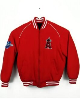 Varsity LA Angels World Series Red Wool Jacket