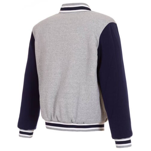 Los Angeles Chargers Gray and Navy Varsity Wool Jacket - Image 2