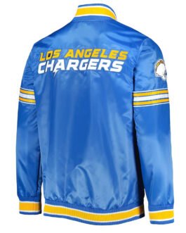 LA Chargers Midfield Powder Blue Satin Jacket