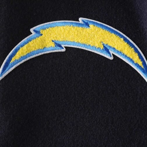 LA Chargers Logo Letterman Navy and White Jacket - Image 4