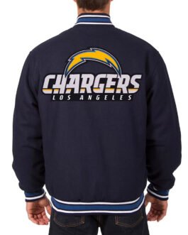 Navy Los Angeles Chargers Varsity Wool Jacket
