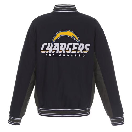 Los Angeles Chargers Navy Wool Full-Snap Jacket - Image 2