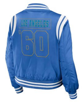 Los Angeles Chargers Powder Blue Bomber Full-Zip Jacket