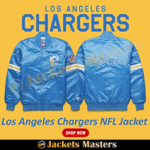 Los Angeles Chargers NFL Satin Jacket - Image 7