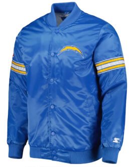The Pick and Roll LA Chargers Satin Powder Blue Jacket
