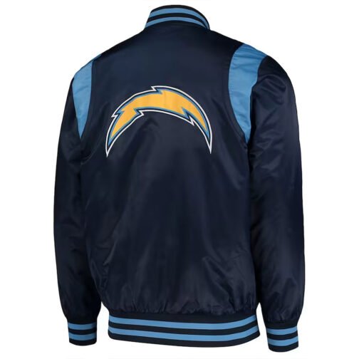 LA Chargers The Prime Blue Satin Jacket - Image 2