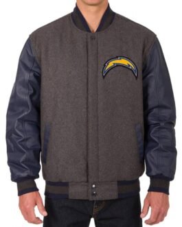 LA Chargers Varsity Charcoal Navy Jacket