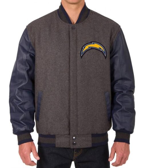 LA Chargers Varsity Charcoal Navy Jacket