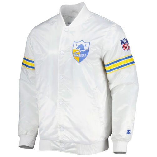 Los Angeles Chargers NFL Satin Jacket - Image 2