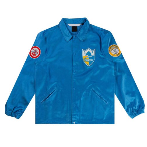 LA Chargers Blue Satin Windbreaker