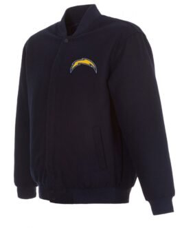 Varsity Los Angeles Chargers Navy Blue Wool Jacket