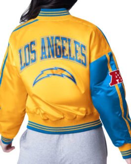 LA Chargers Zone Blitz Powder Blue/Gold Jacket
