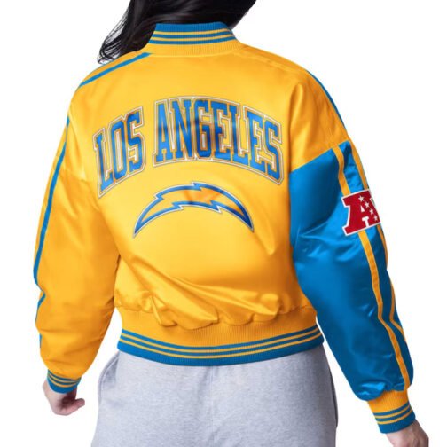 LA Chargers Zone Blitz Powder Blue/Gold Jacket - Image 2