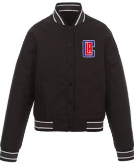 LA Clippers Poly-Twill Black Jacket