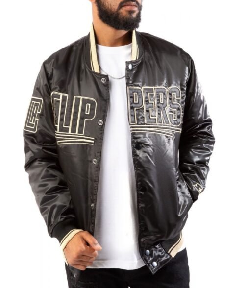 Starter Bomber LA Clippers Black/Gold Jacket - Image 3