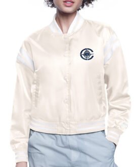 LA Clippers Printed Logo Varsity Satin Jacket