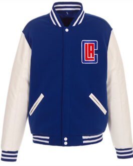 LA Clippers Varsity Royal and White Jacket