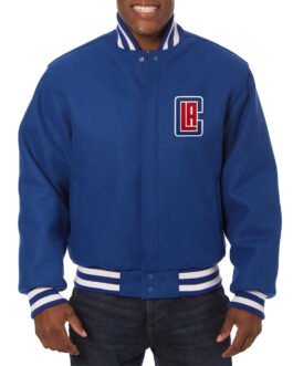 LA Clippers Royal Varsity Wool Jacket