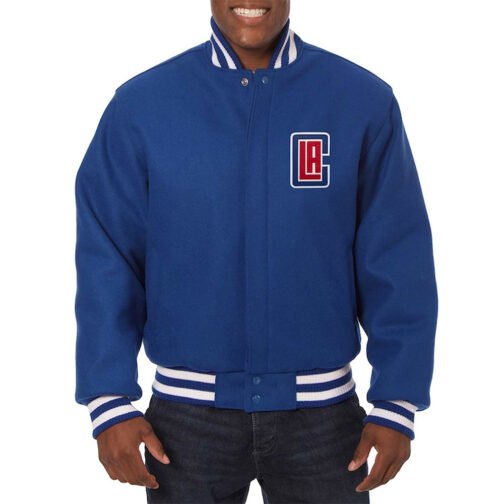 LA Clippers Royal Varsity Wool Jacket