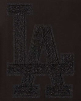 LA Dodgers Black Varsity All Wool Jacket
