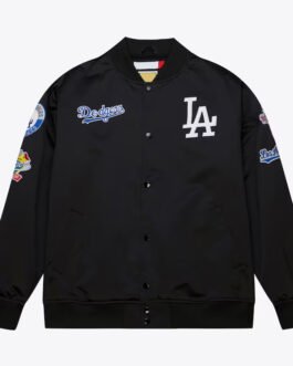 LA Dodgers Black Out Satin Jacket