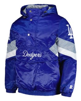 Force Play II LA Dodgers Hoodie Half-Zip Jacket