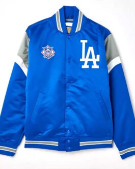 LA Dodgers Heavyweight Royal Satin Jacket
