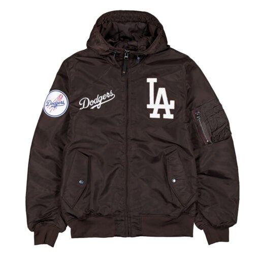 LA Dodgers Historic L-2B Hooded Bomber Jacket - Image 2