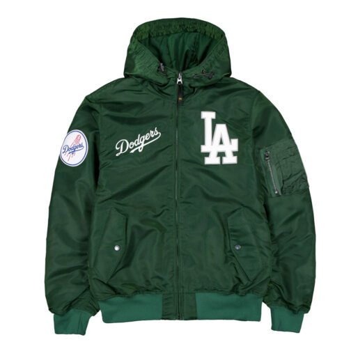 LA Dodgers Historic L-2B Hooded Bomber Jacket - Image 3