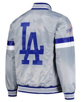 LA Dodgers Home Game Gray Satin Jacket
