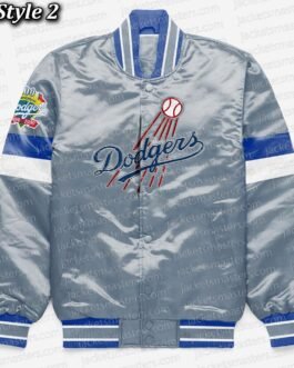 LA Dodgers Home Game Varsity Satin Jacket