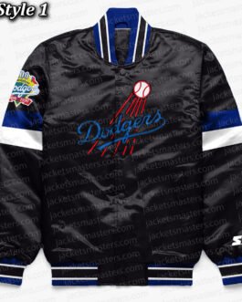 LA Dodgers Home Game Varsity Satin Jacket