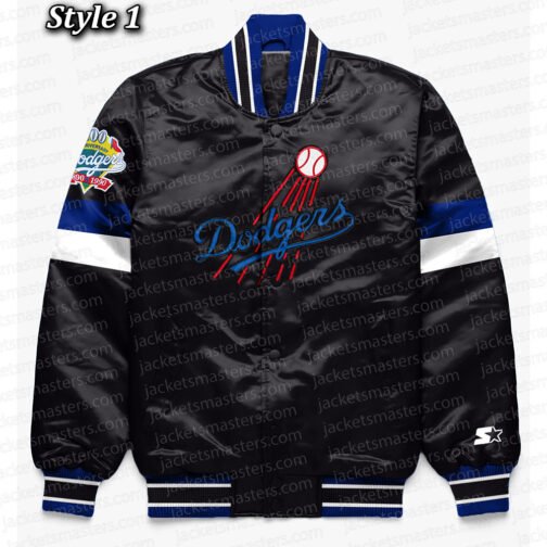 LA Dodgers Home Game Varsity Satin Jacket