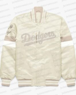 LA Dodgers Home Game Pearl Varsity Satin Jacket