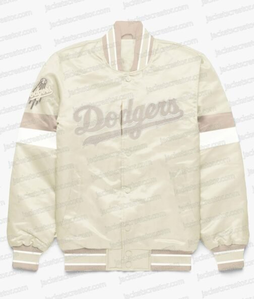 LA Dodgers Home Game Pearl Varsity Satin Jacket